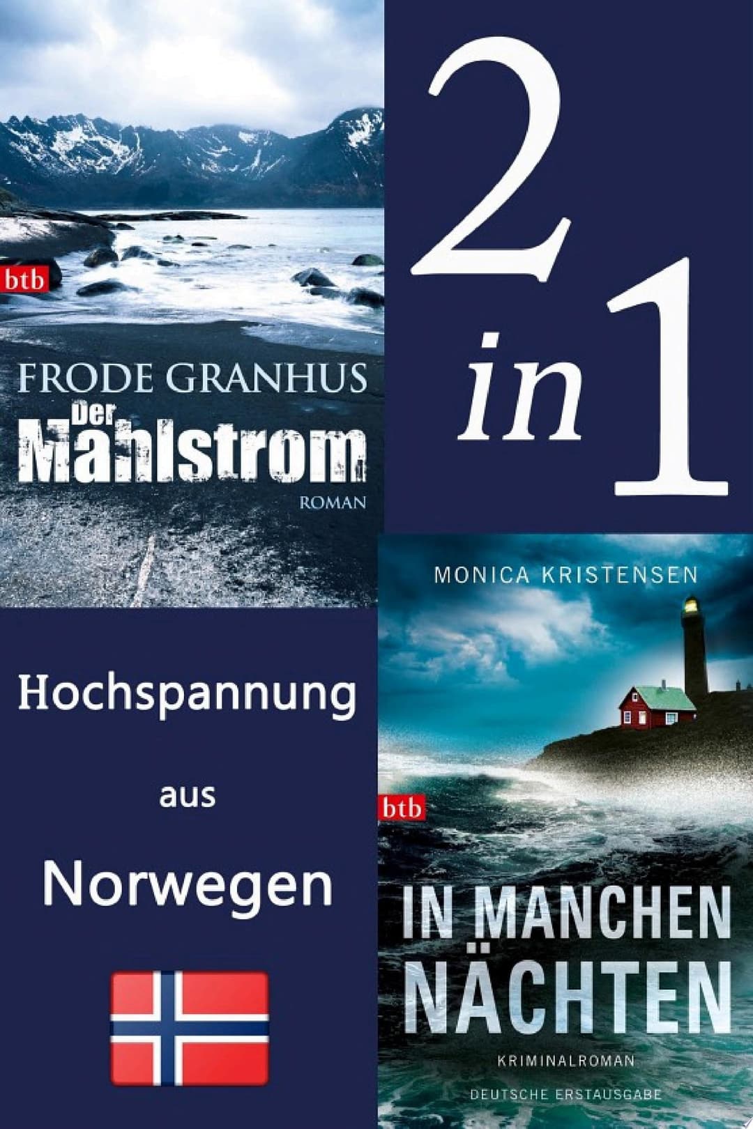 Couverture de Hochspannung aus Norwegen: Der Mahlstrom / In manchen Nächten (2in1 Bundle) 2 Romane in einem Band
