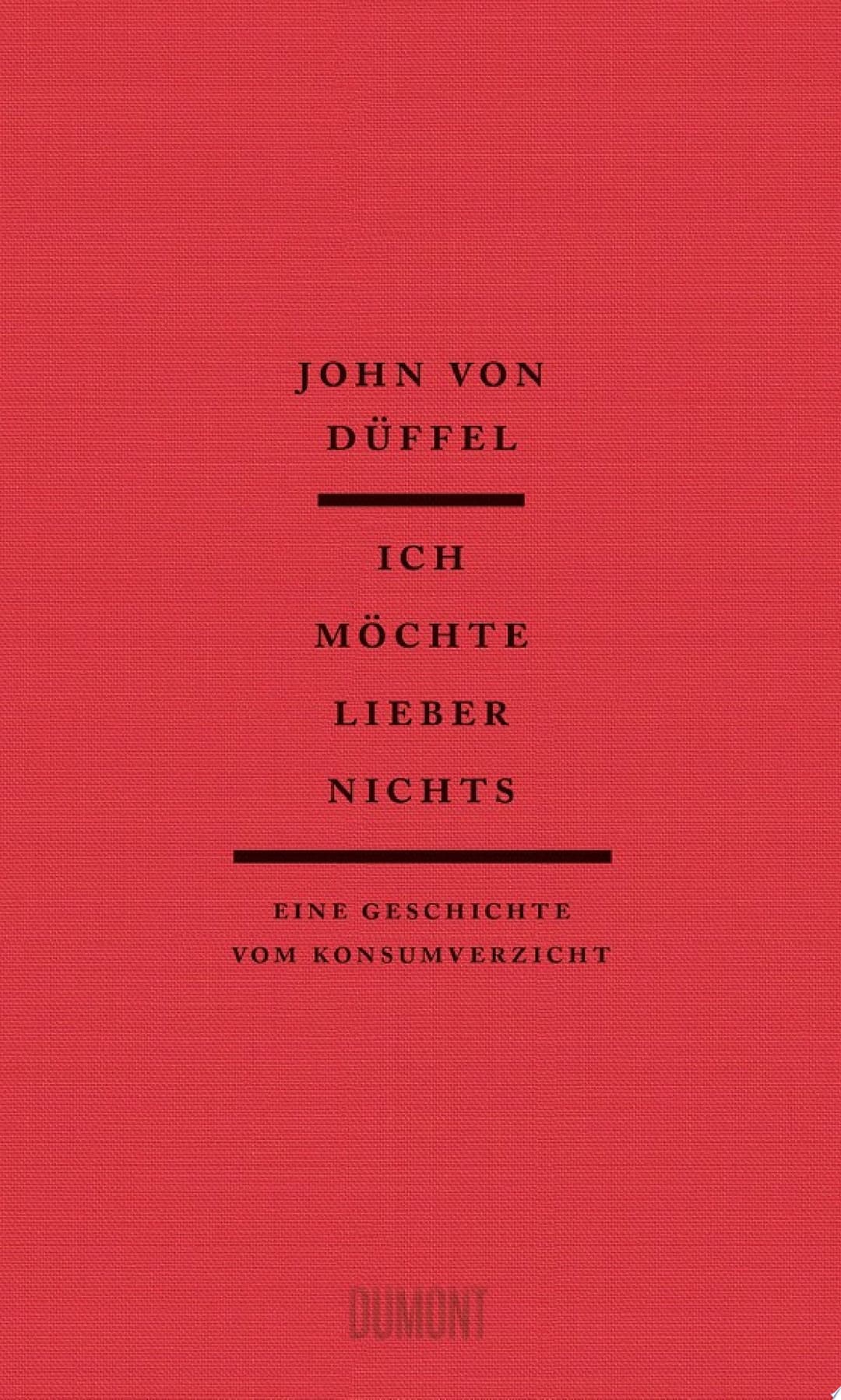 Couverture de Ich möchte lieber nichts Eine Geschichte vom Konsumverzicht
