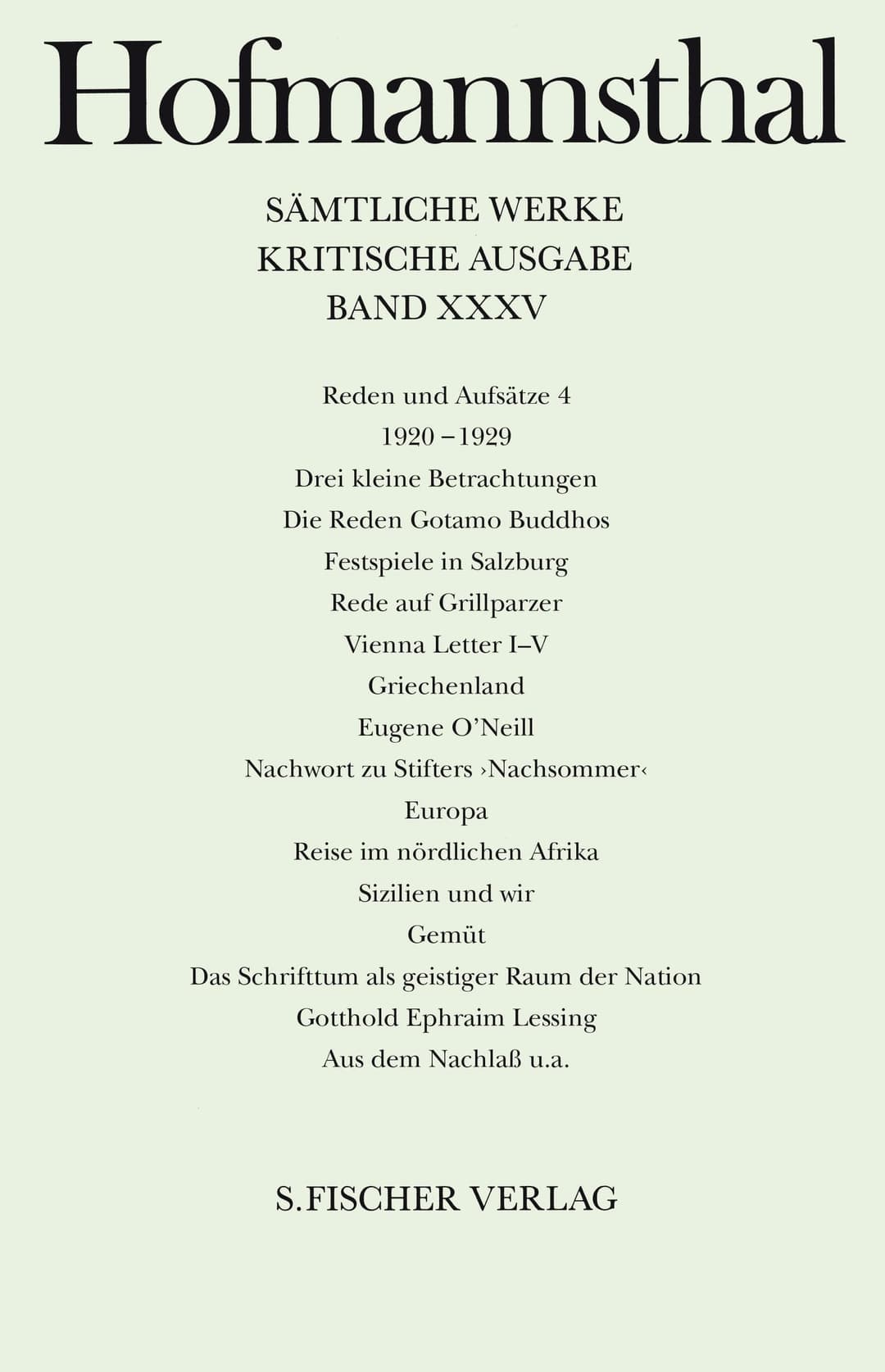 Couverture de Hugo von Hofmannsthal - Sämtliche Werke Kritische Ausgabe. Sämtliche Werke XXXV. Reden und Aufsätze 4