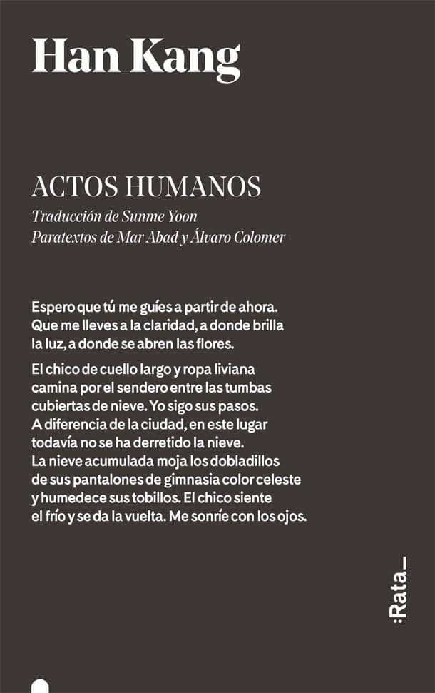 Couverture de Actos humanos