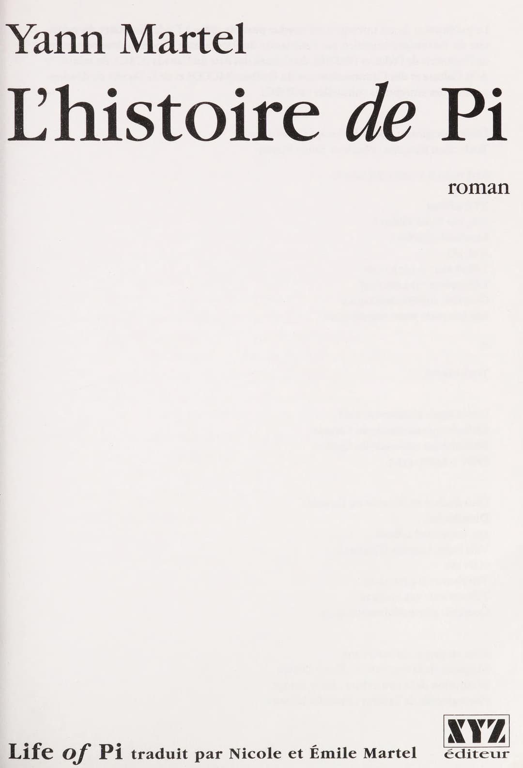 Couverture de L'histoire de Pi Roman