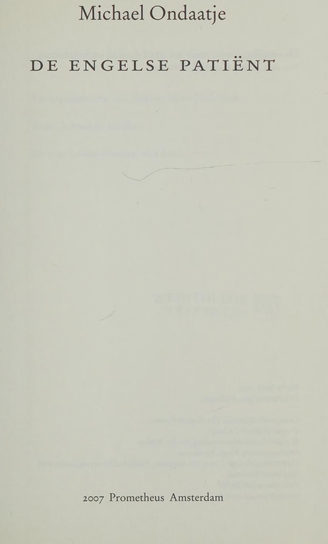 Couverture de Engelse patient