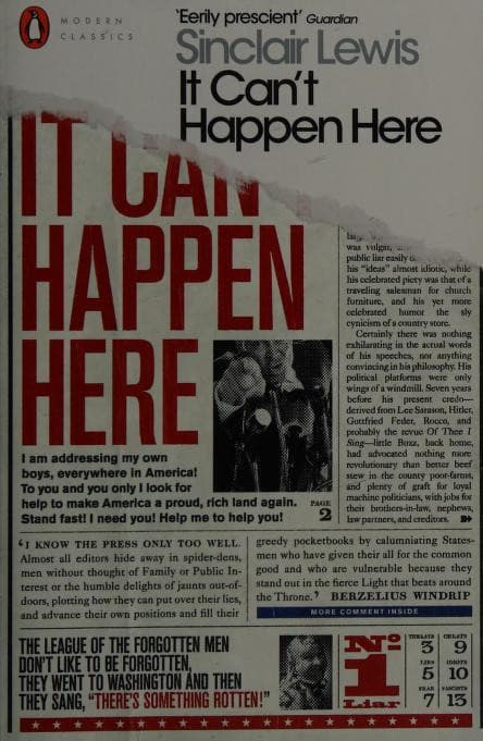 Couverture de It can't happen here